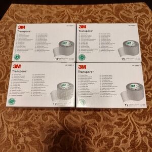 ⚕️⛑️⚕️3M Medical Clinical Transpore Transparent Plastic Tape - 4 Box Bundle